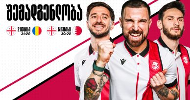 შემადგენლობა ივნისის ამხანაგური მატჩებისთვის
