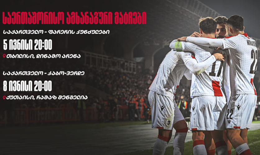 ეროვნული ნაკრები ივნისში ორ ამხანაგურ შეხვედრას გამართავს